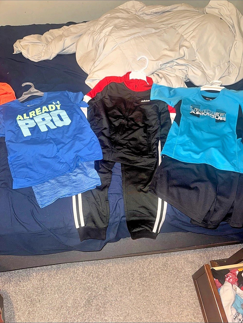Kids Athletic Matching Sets Blue & Black Like New